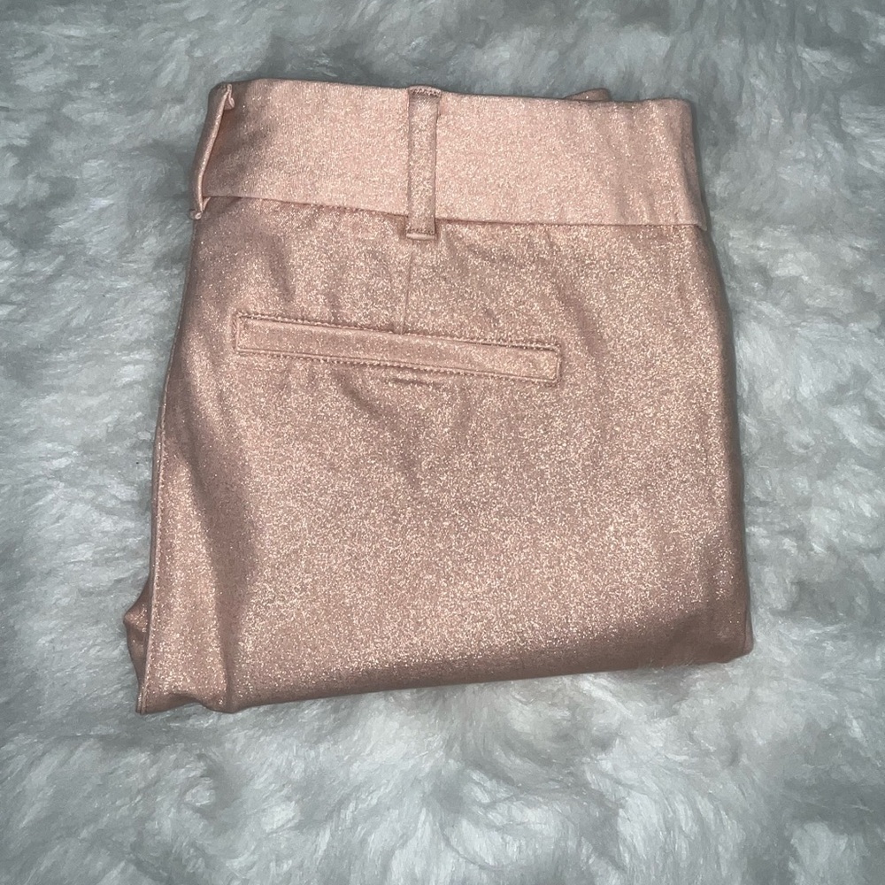 NEW YORK & CO. Rosé Shimmer Luxe Stretch Pants — Women’s Size 6 - Picture 2 of 7